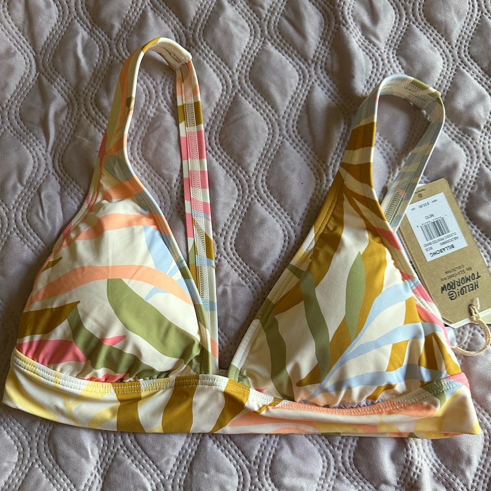 Billabong classic printed bikini top